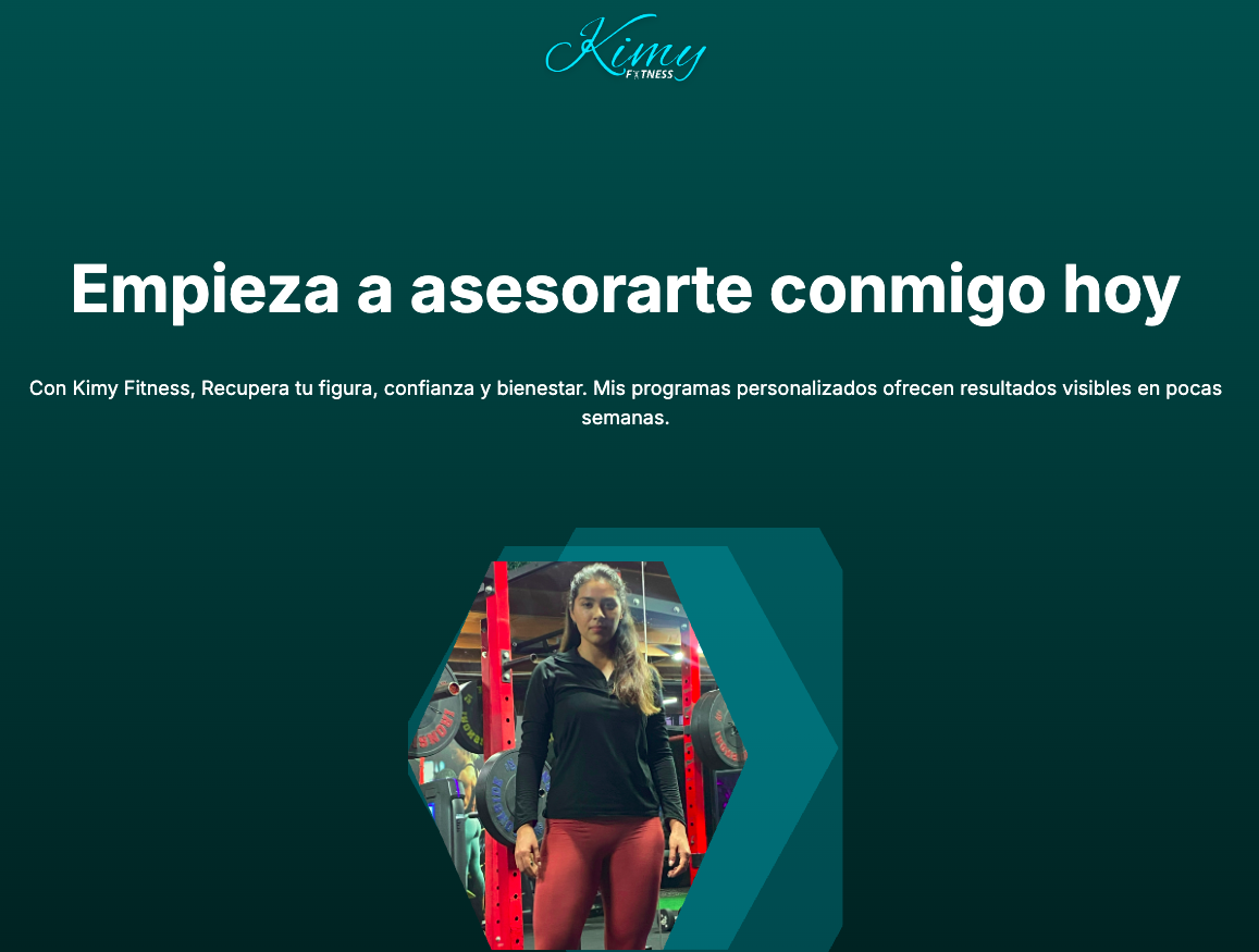 Mockup de una web profesional para entrenador personal